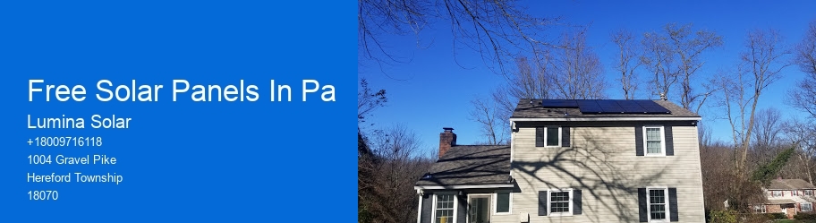 Free Solar Panels In Pa