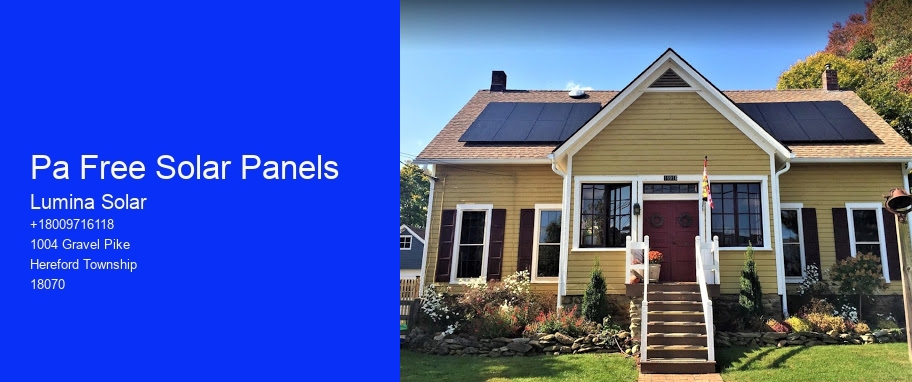 Pa Free Solar Panels