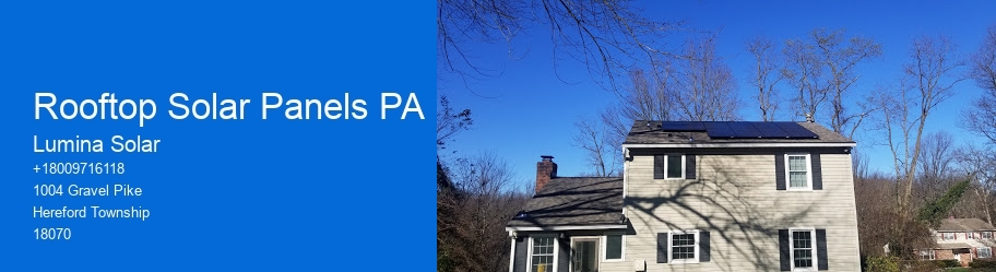 Rooftop Solar Panels PA